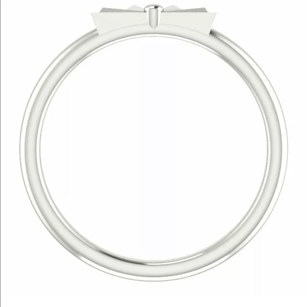 Silver Starburst Stackable Ring - Picture 2 of 3
